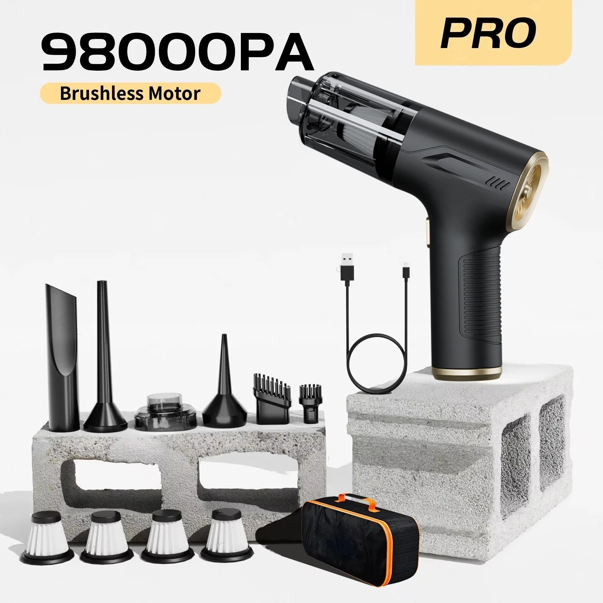 AeroVac™ Cordless Car & Home Vacuum